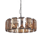 31 Inch Amber Crystal Round Chandelier - Harlow