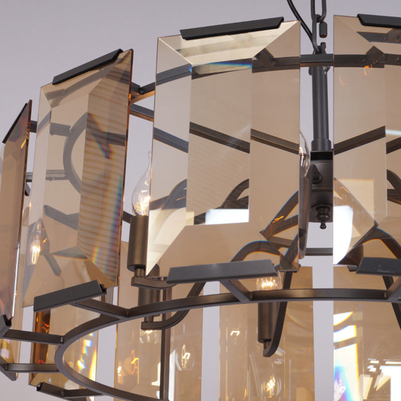 31 Inch Amber Crystal Round Chandelier - Harlow
