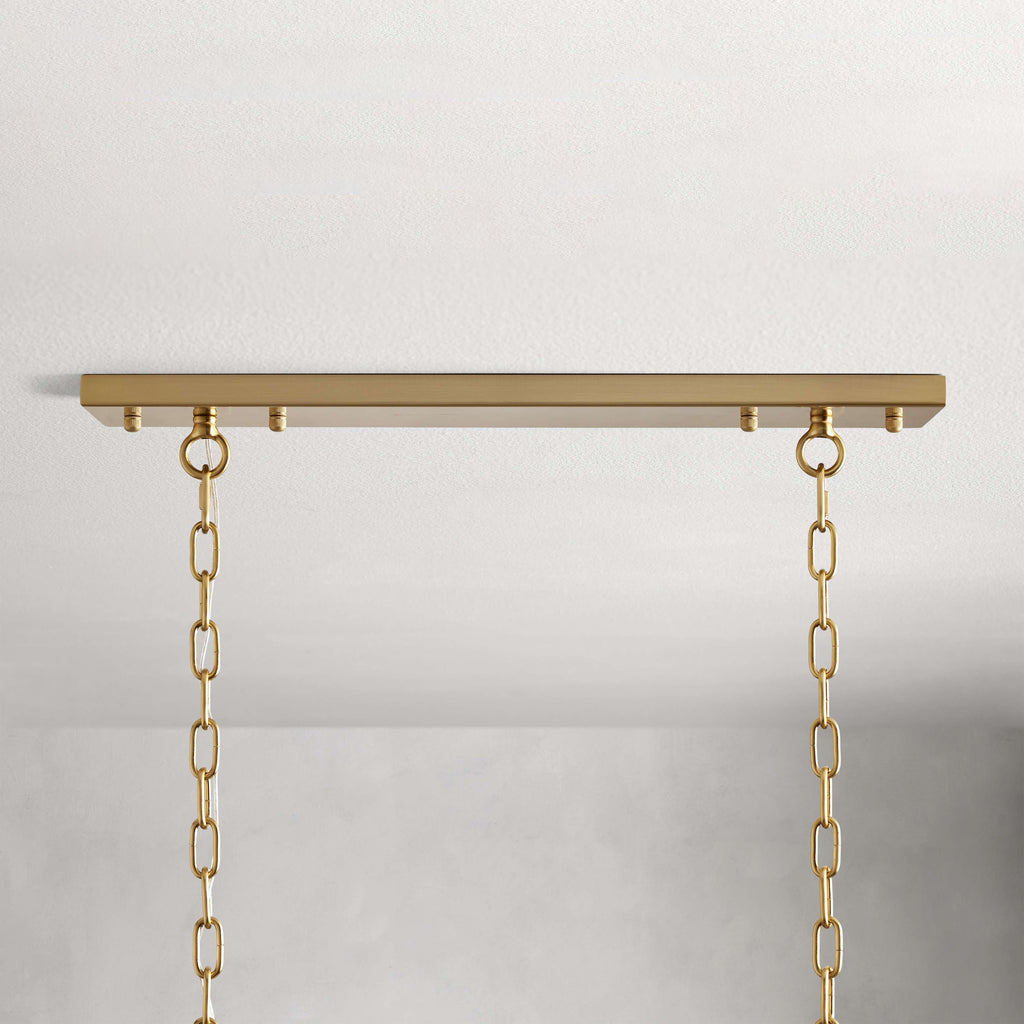 42 inch large Crystal gold black Rectangular modern dining room chandelier