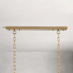 42 inch large Crystal gold black Rectangular modern dining room chandelier