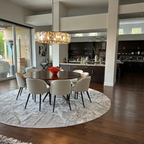 43 inch Crystal gold black round modern dining room bedroom chandelier