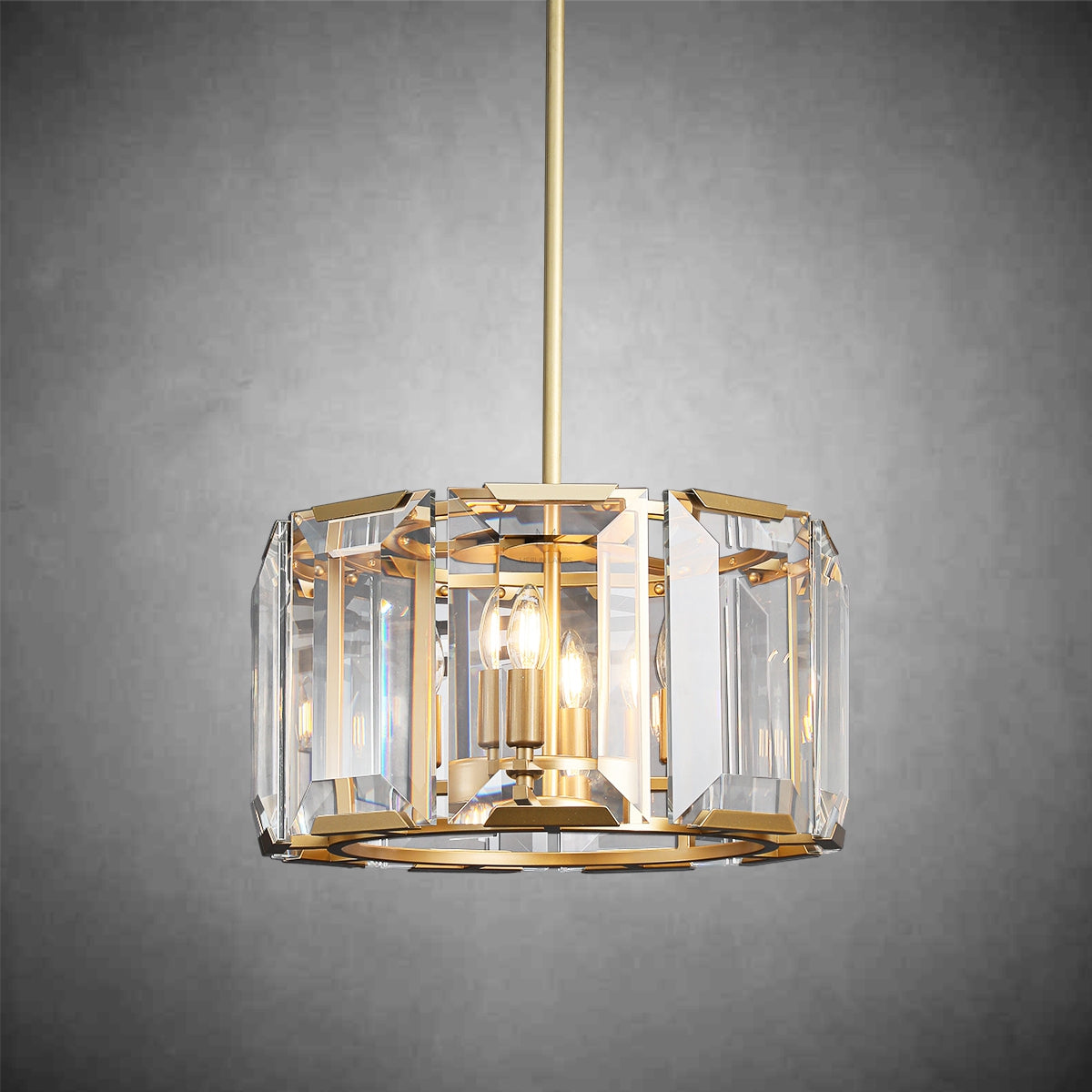 19 Inch Crystal Round Chandelier - Harlow