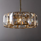 31 inch Crystal gold black round modern dining room bedroom chandelier
