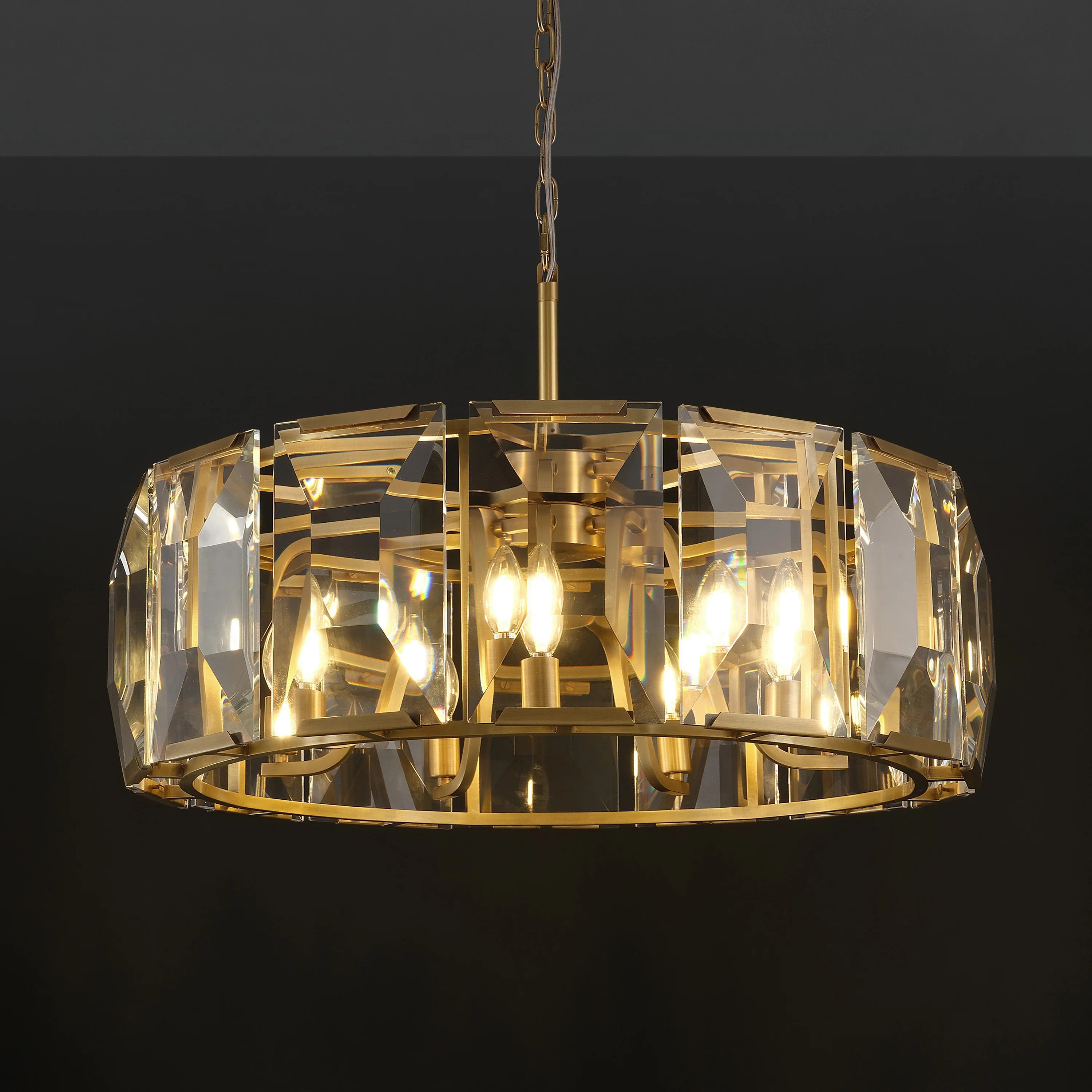 31 Inch Crystal Round Chandelier - Harlow