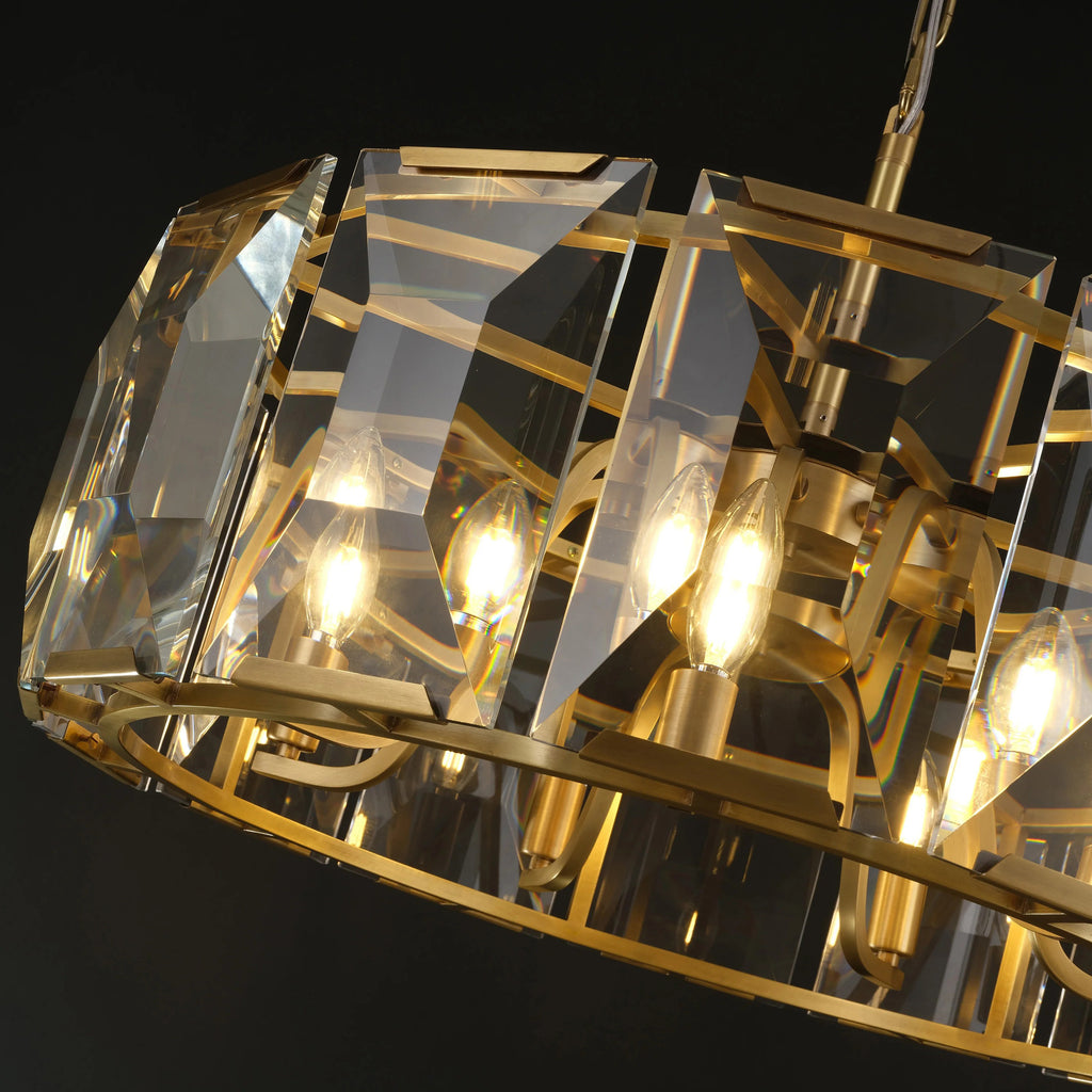 31 Inch Modern Crystal Round Chandelier - Harlow