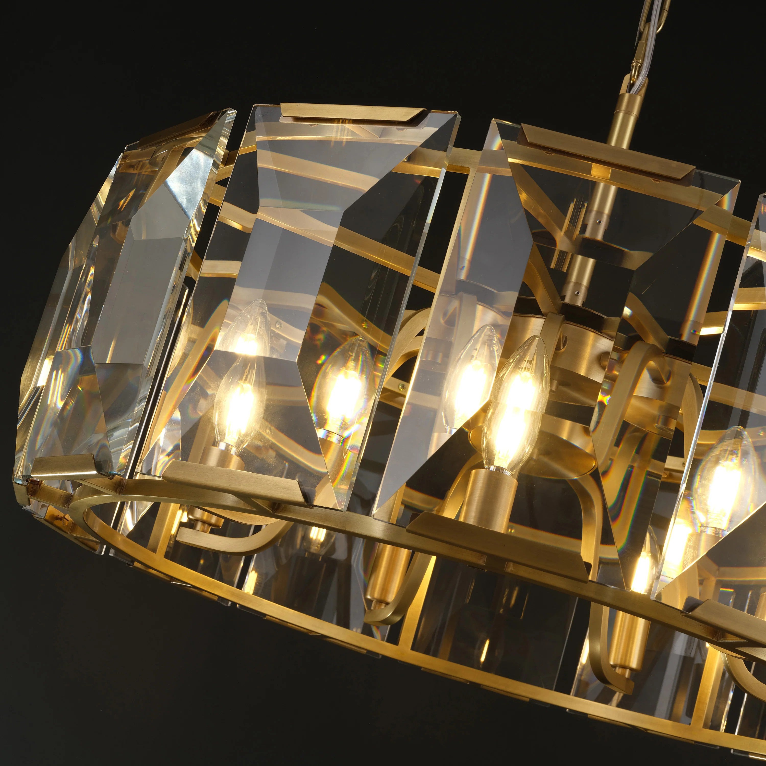 31 Inch Modern Crystal Round Chandelier - Harlow