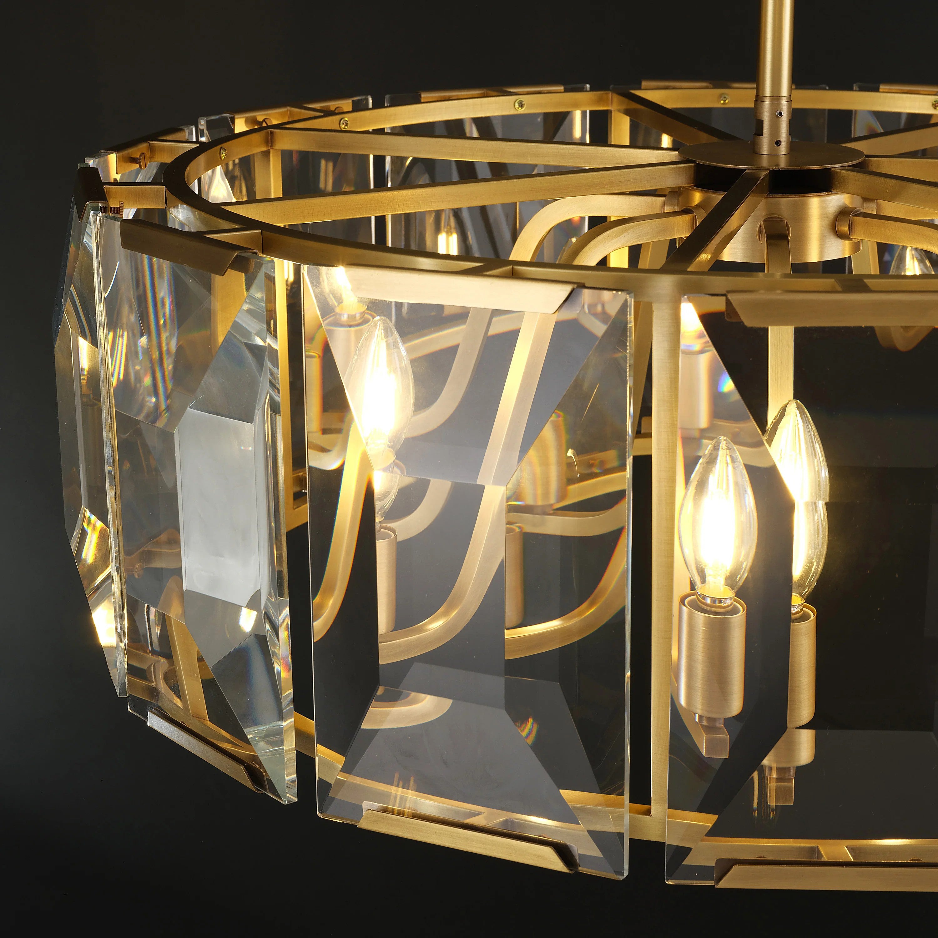 31 Inch Modern Crystal Round Chandelier - Harlow