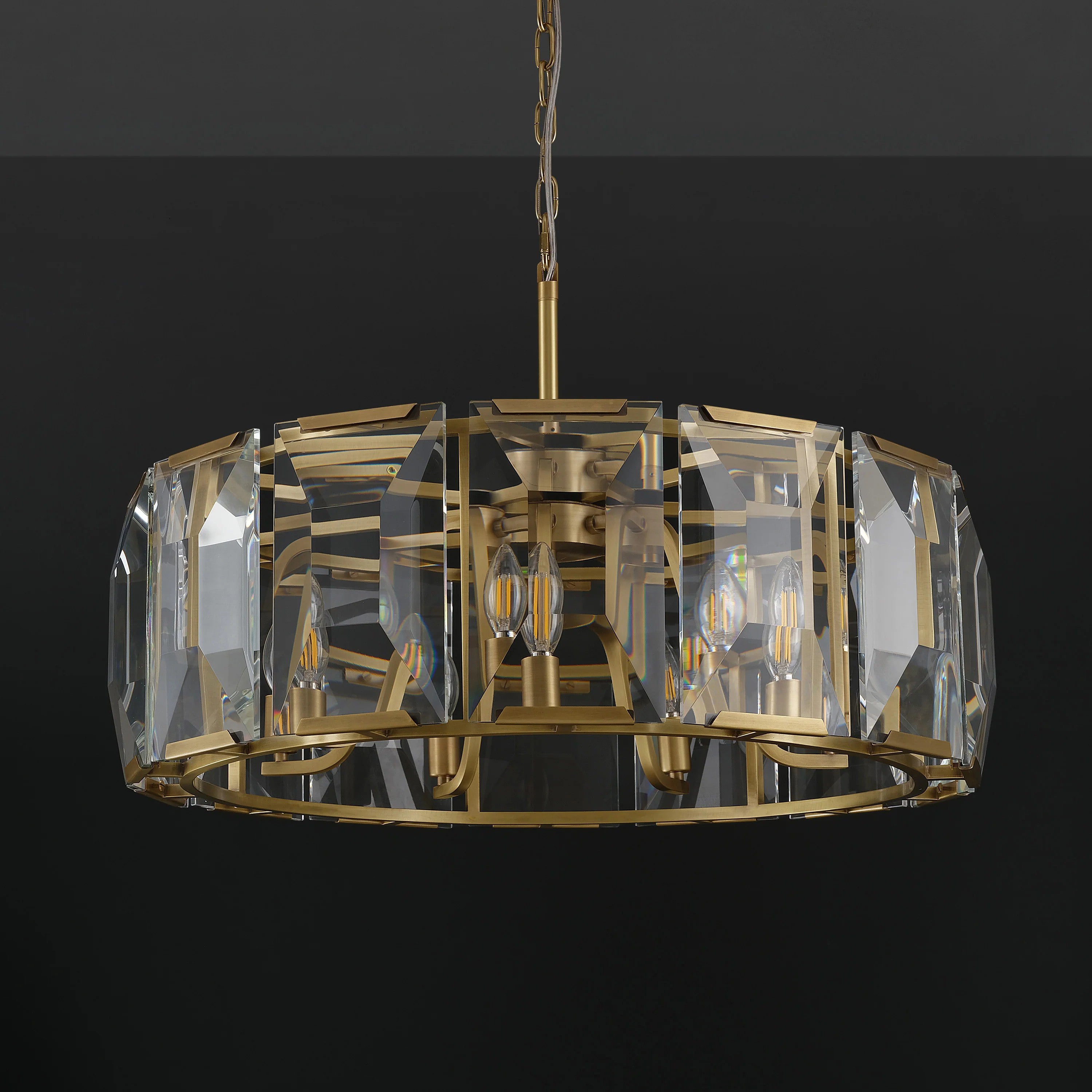 31 Inch Crystal Round Chandelier - Harlow