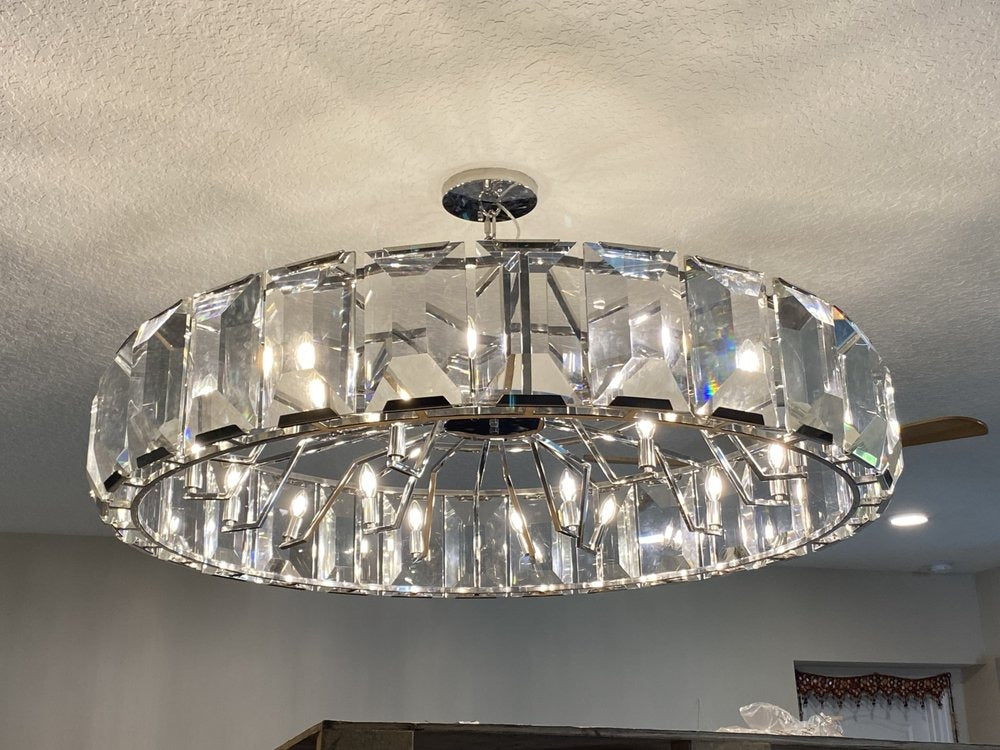 60 Inch Crystal Round Chandelier - Harlow