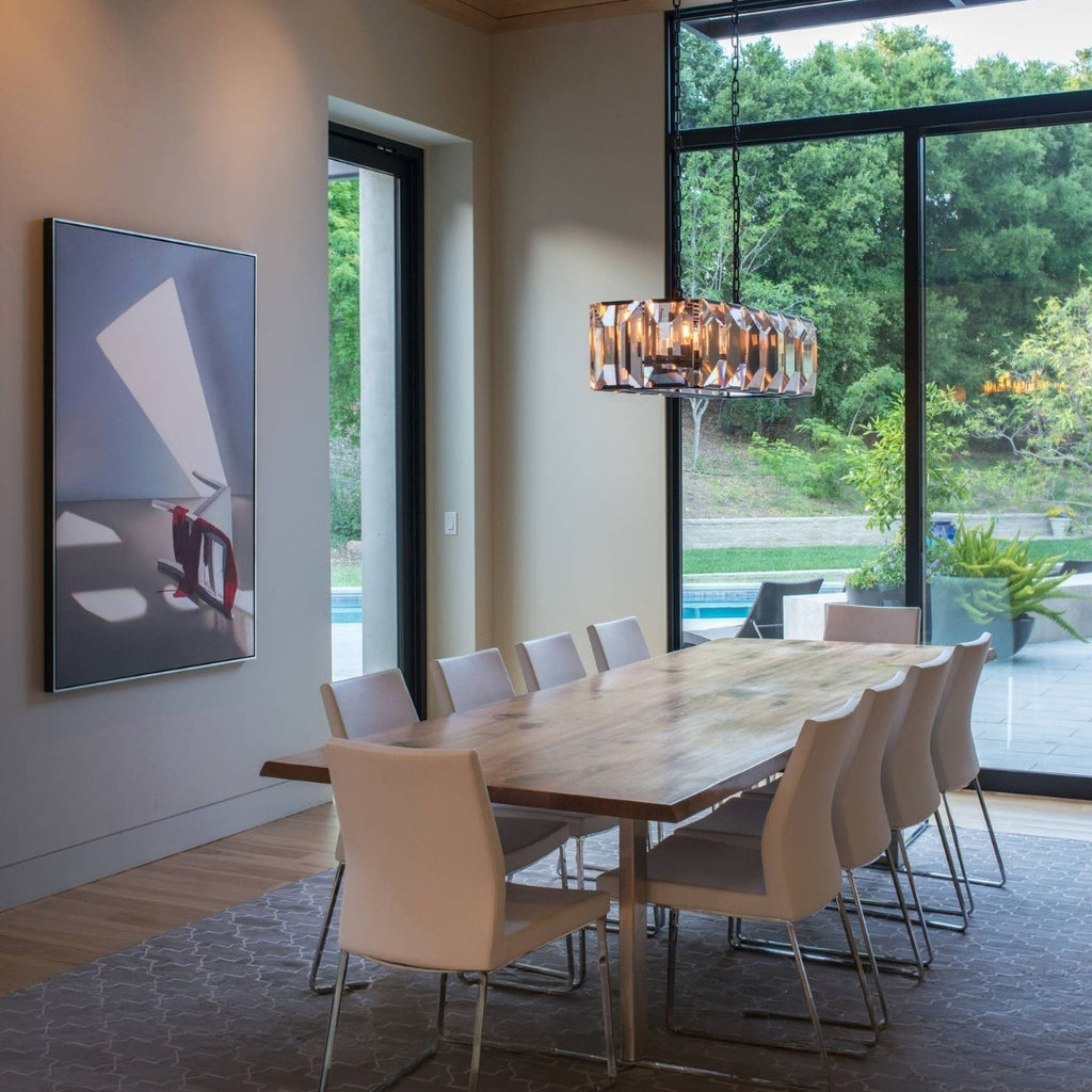 42 Inch Modern Crystal Rectangular Chandelier - Harlow