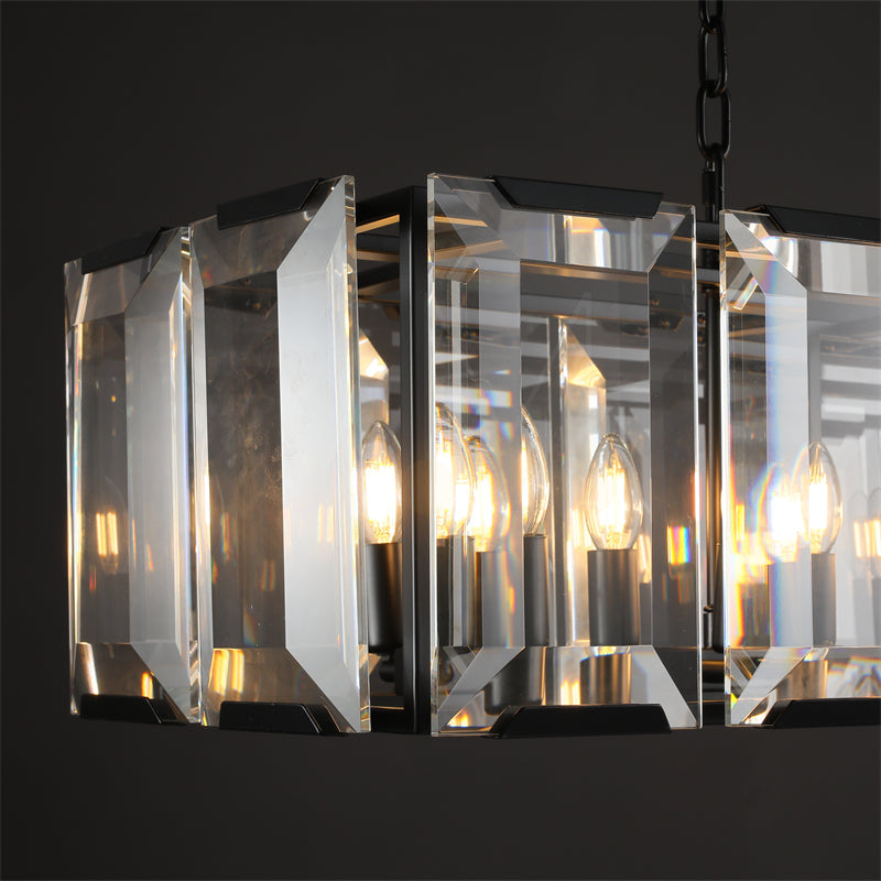 54 Inch Crystal Rectangular Chandelier - Harlow