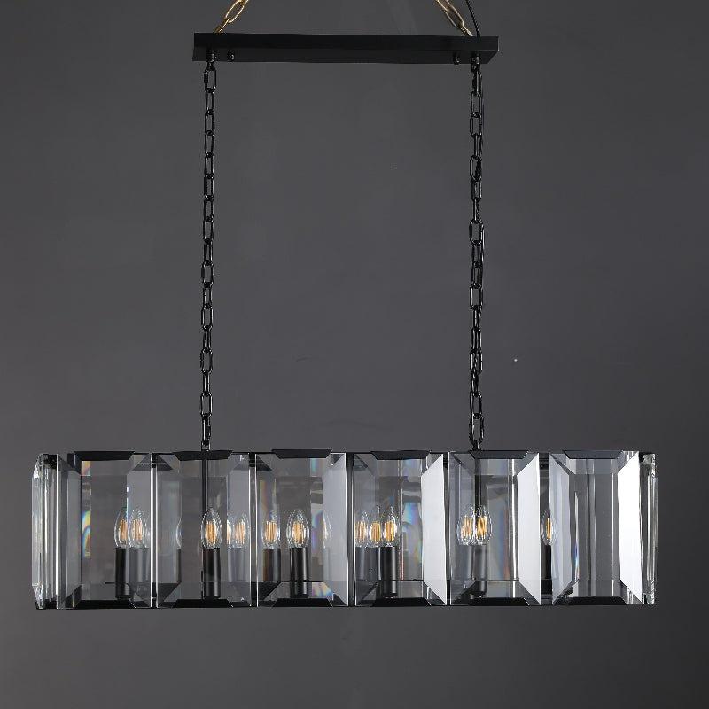 42 Inch Crystal Rectangular Chandelier - Harlow