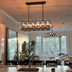 42 Inch Crystal Rectangular Chandelier - Harlow