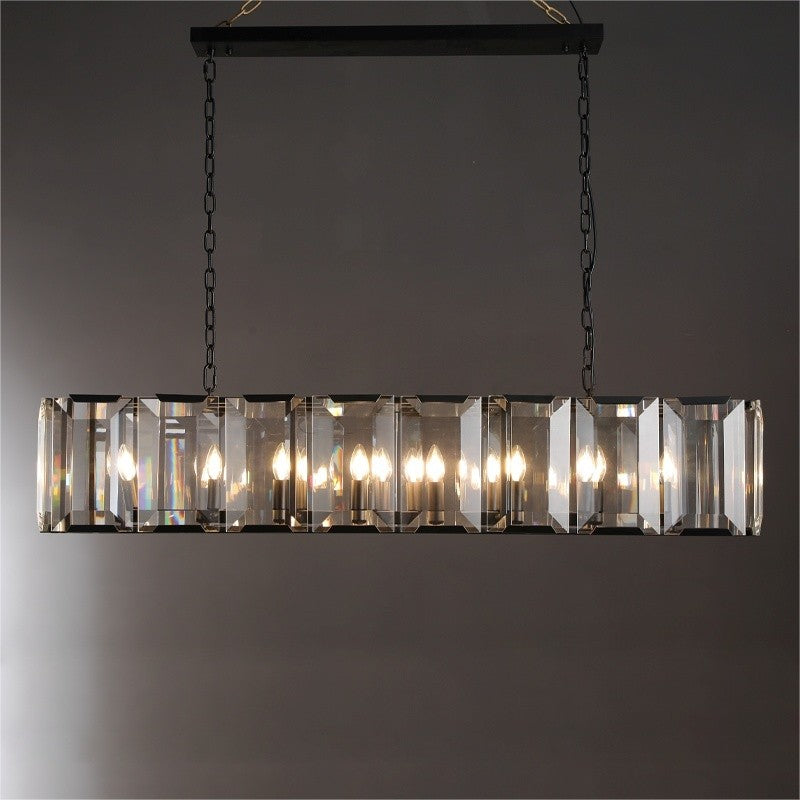 54 Inch Crystal Rectangular Chandelier - Harlow