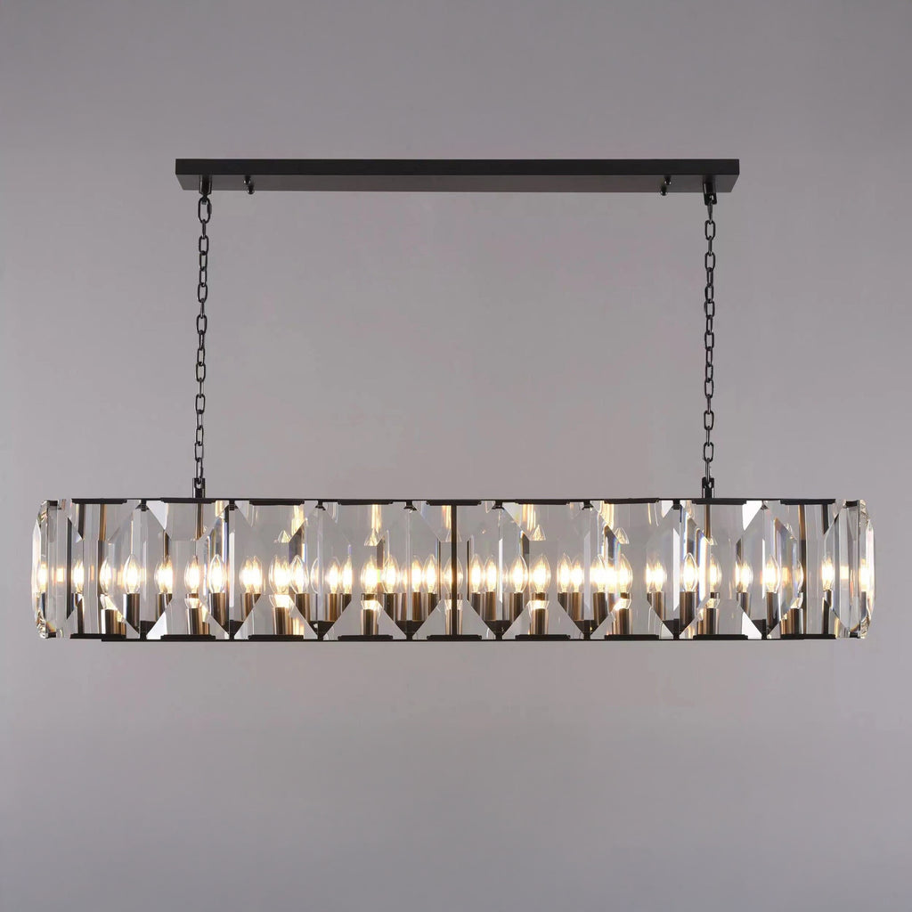 60 Inch Crystal Rectangular Chandelier - Harlow