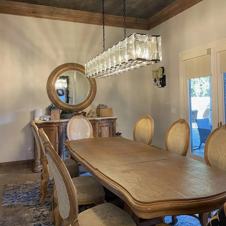 60 Inch Crystal Rectangular Chandelier - Harlow