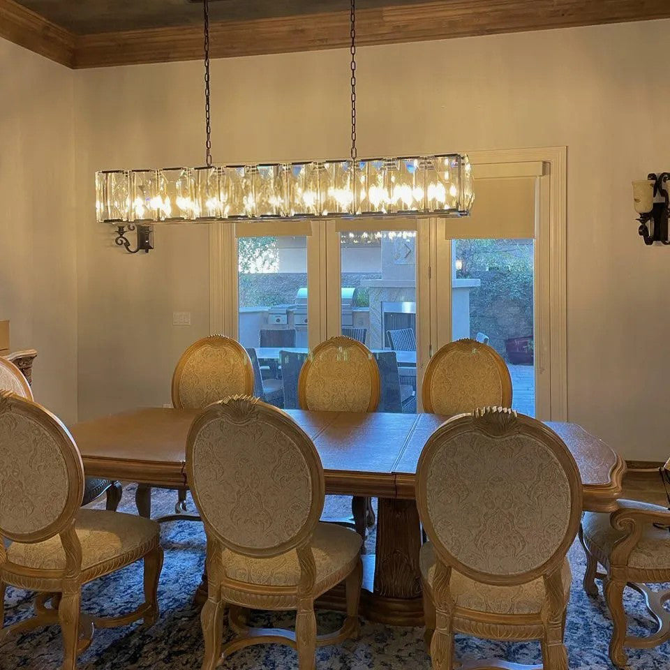 60 Inch Crystal Rectangular Chandelier - Harlow