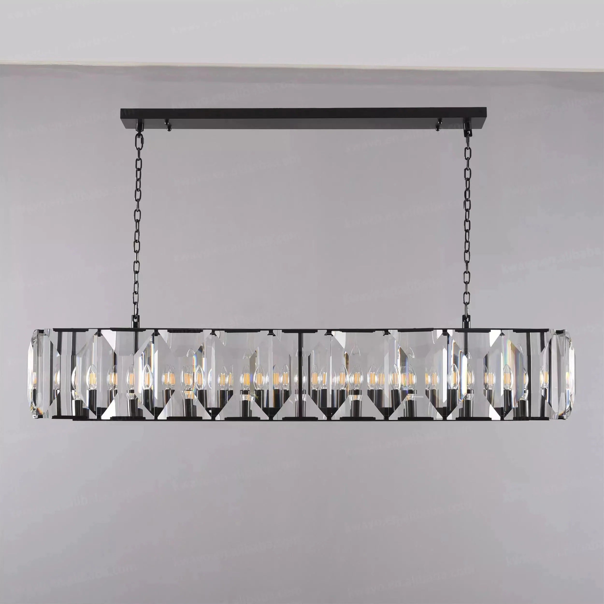 60 Inch Modern Crystal Rectangular Chandelier - Harlow