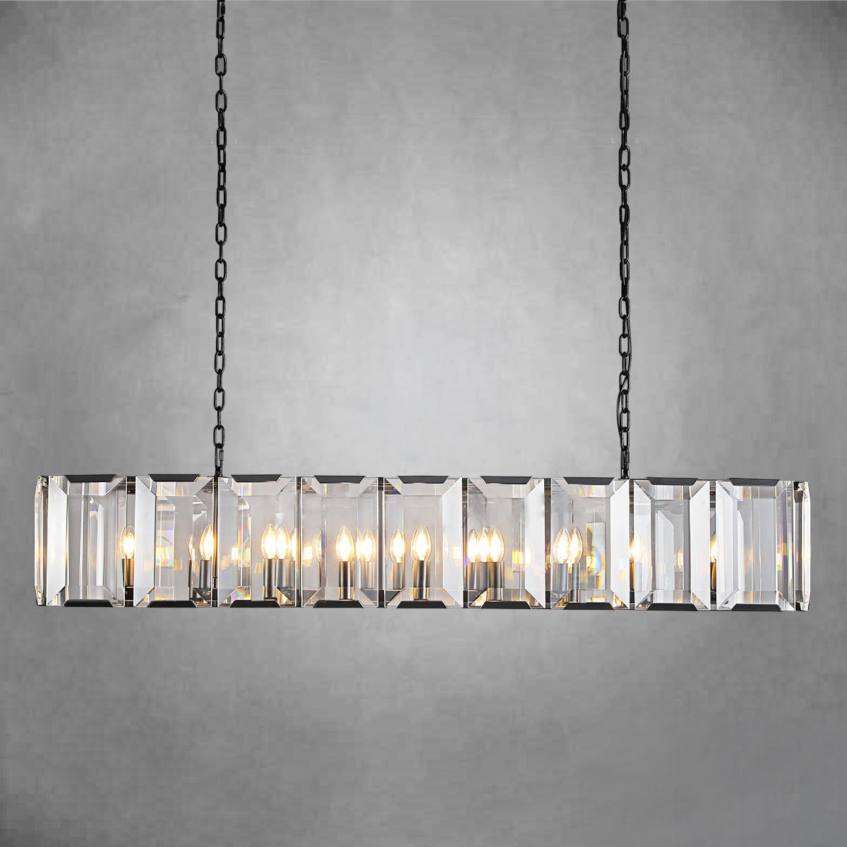 60 Inch Crystal Rectangular Chandelier - Harlow