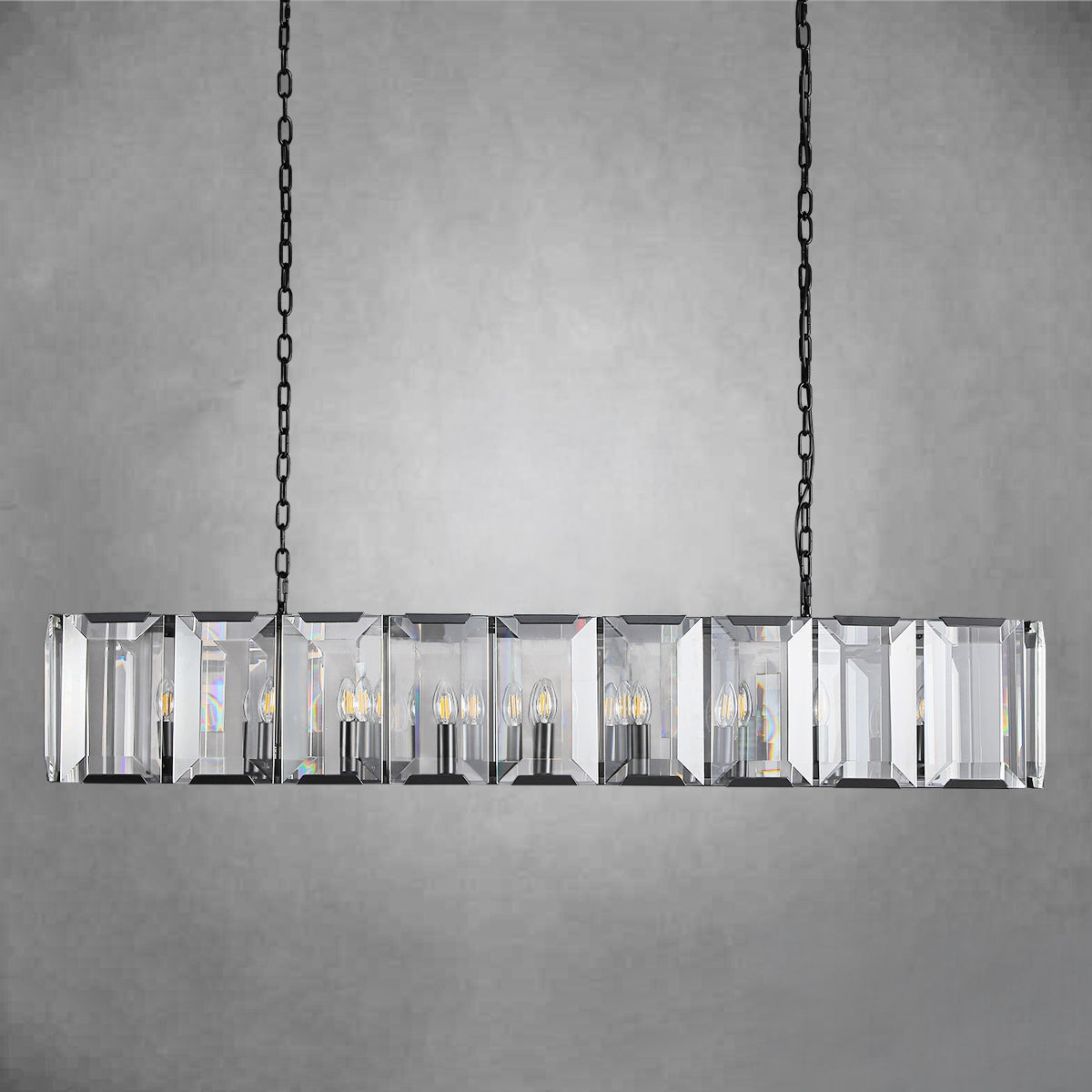 60 Inch Crystal Rectangular Chandelier - Harlow