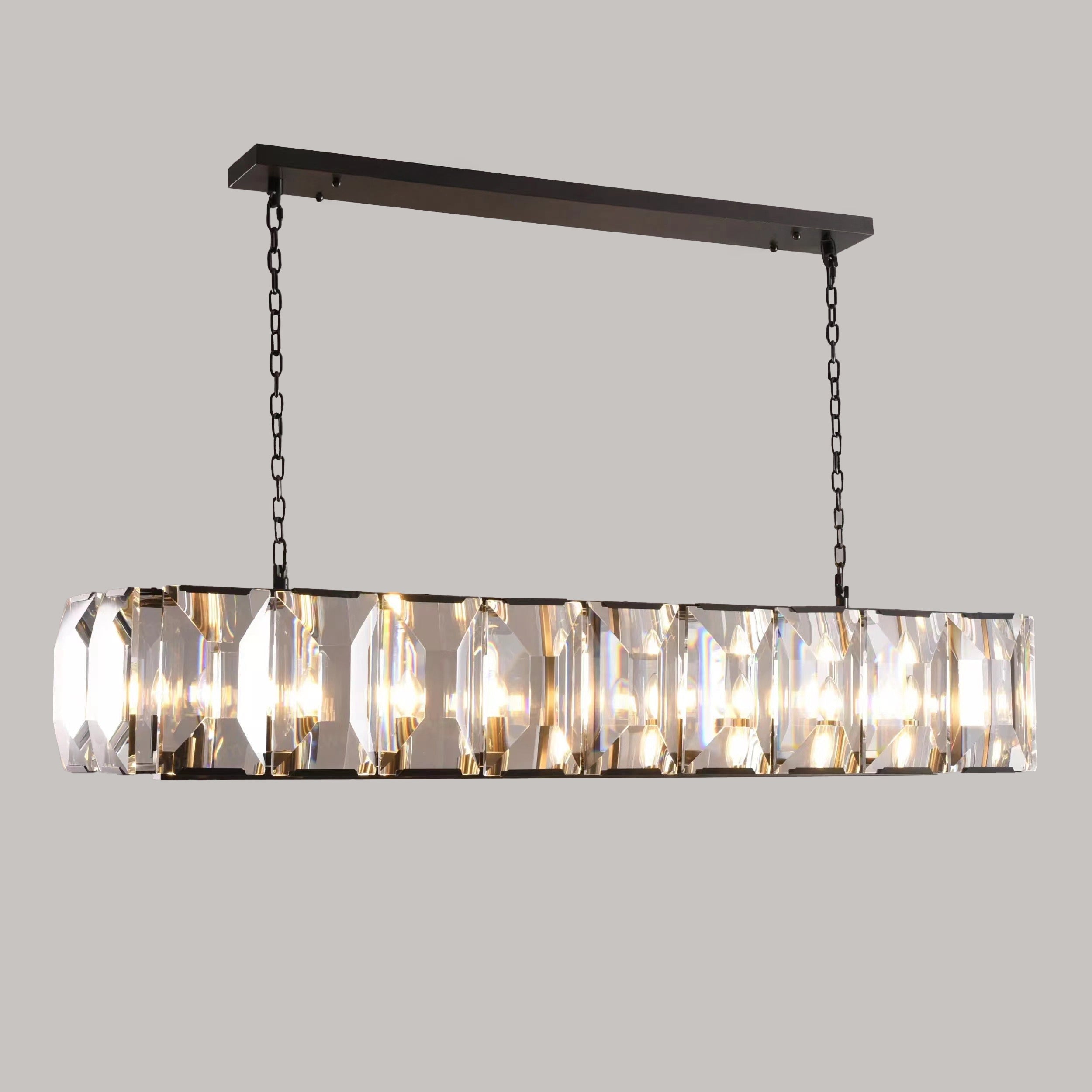 60 Inch Crystal Rectangular Chandelier - Harlow