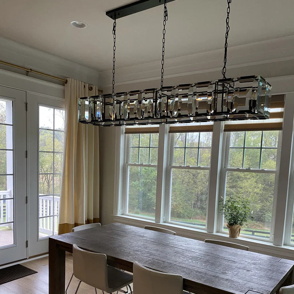 60 Inch Crystal Rectangular Chandelier - Harlow