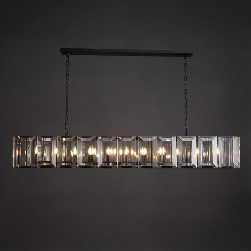 74 Inch Crystal Rectangular Chandelier - Gabriel