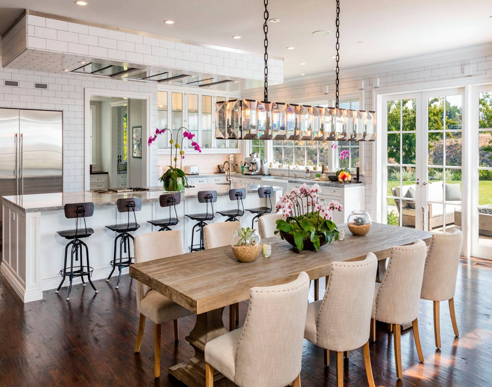 74 Inch Crystal Rectangular Chandelier - Harlow