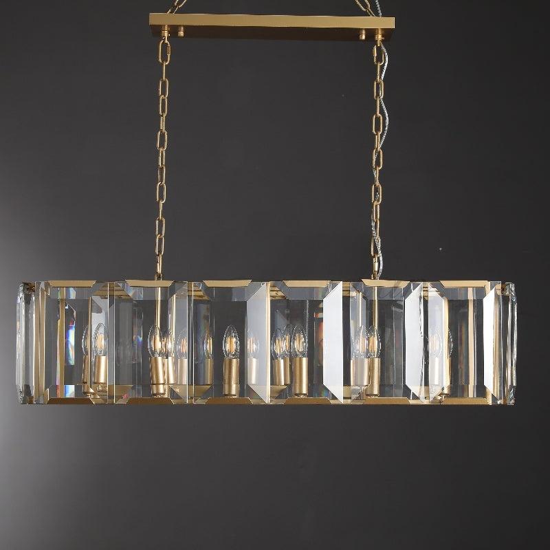 42 Inch Crystal Rectangular Chandelier - Harlow