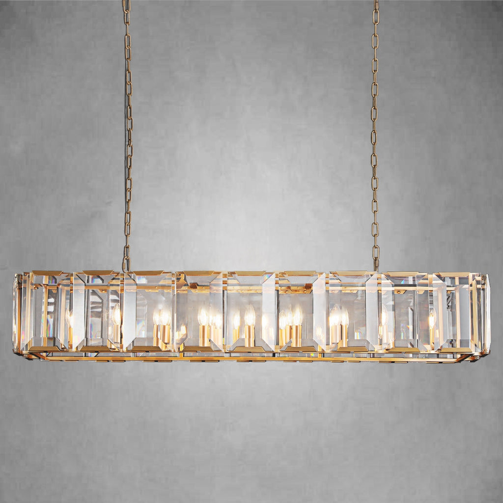 60 Inch Crystal Rectangular Chandelier - Harlow