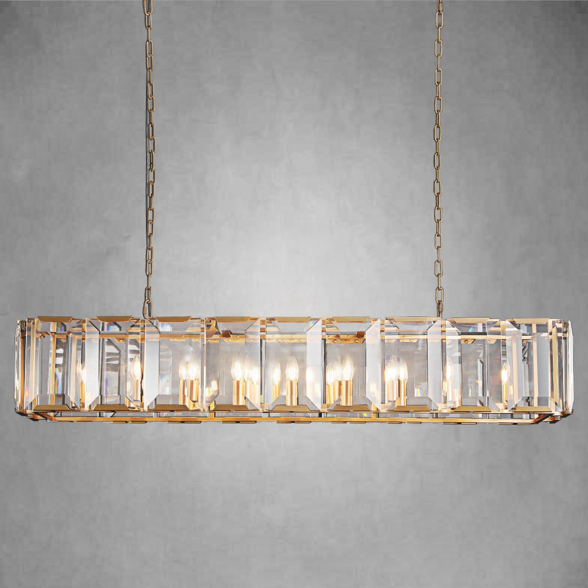 60 Inch Crystal Rectangular Chandelier - Harlow