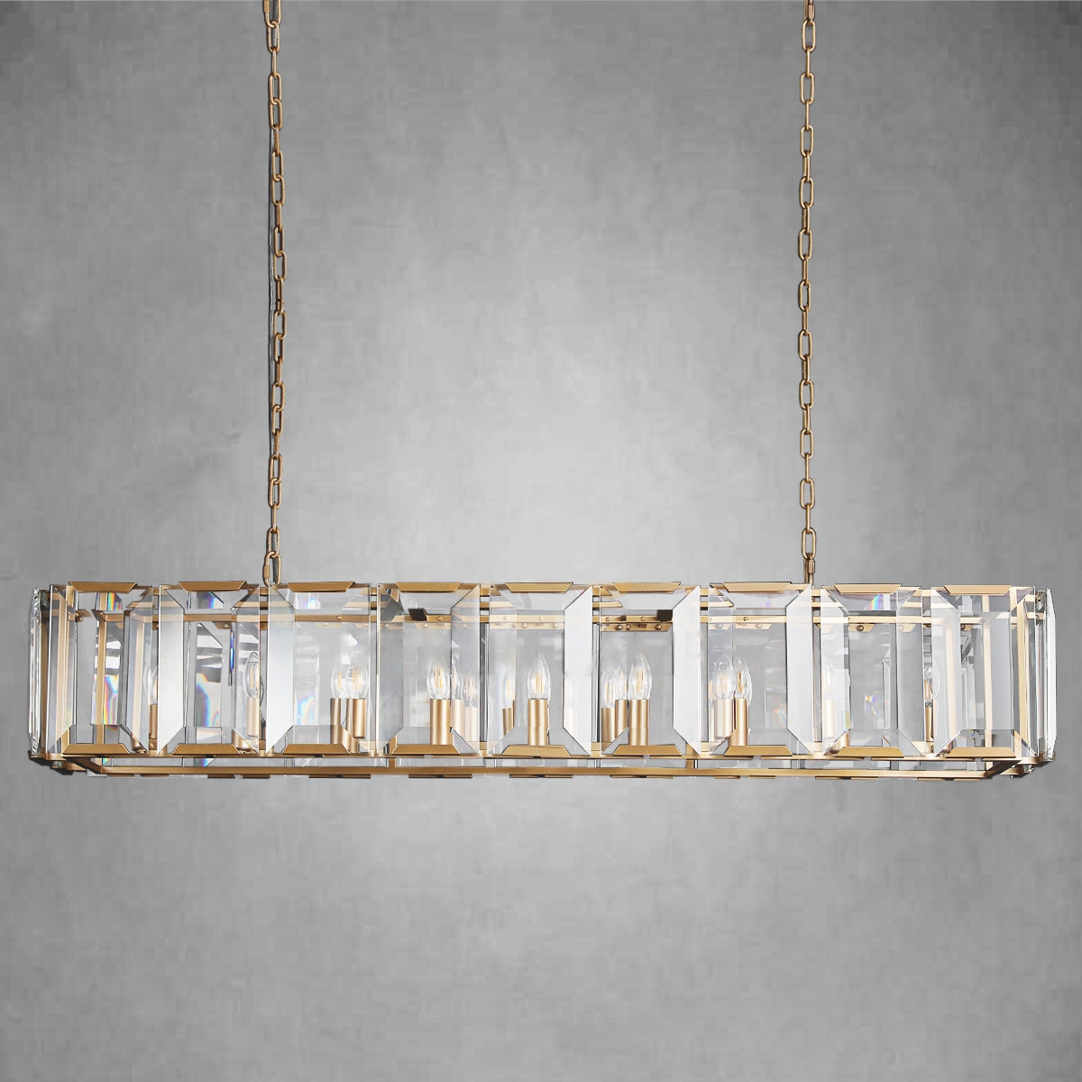 60 Inch Crystal Rectangular Chandelier - Harlow