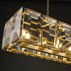 74 Inch Modern Crystal Rectangular Chandelier - Harlow