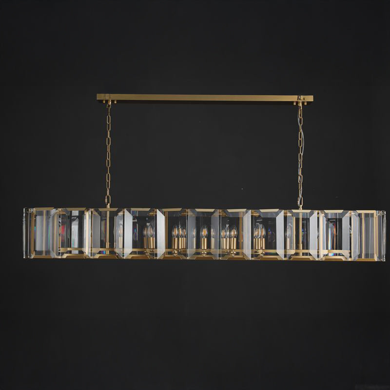74 Inch Crystal Rectangular Chandelier - Gabriel