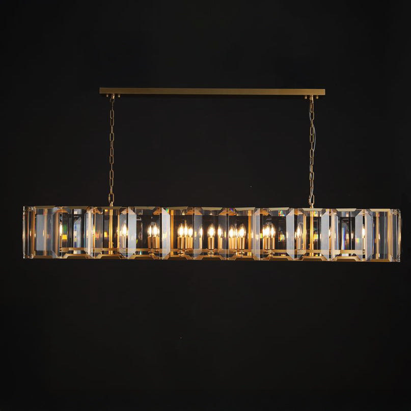 74 Inch Crystal Rectangular Chandelier - Gabriel