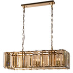54 Inch Amber Crystal Rectangular Chandelier - Harlow