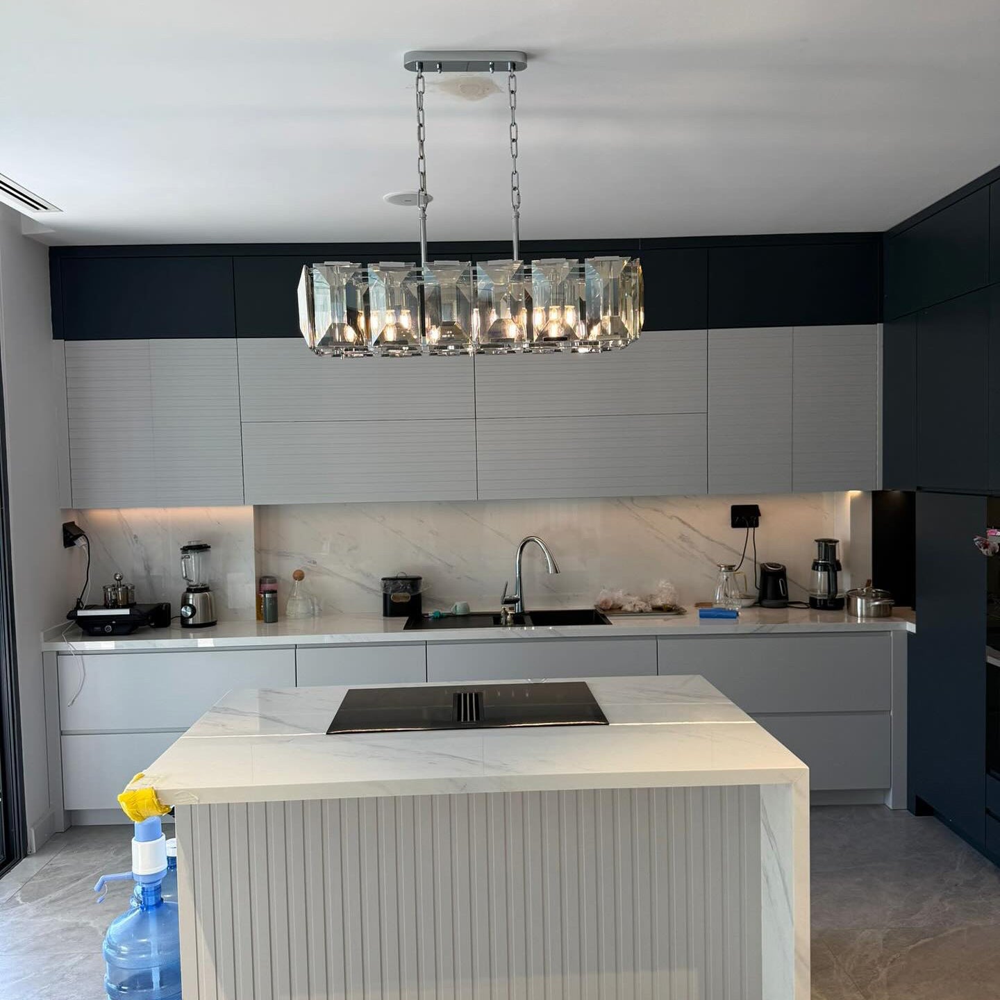 42 Inch Crystal Rectangular Chandelier - Harlow