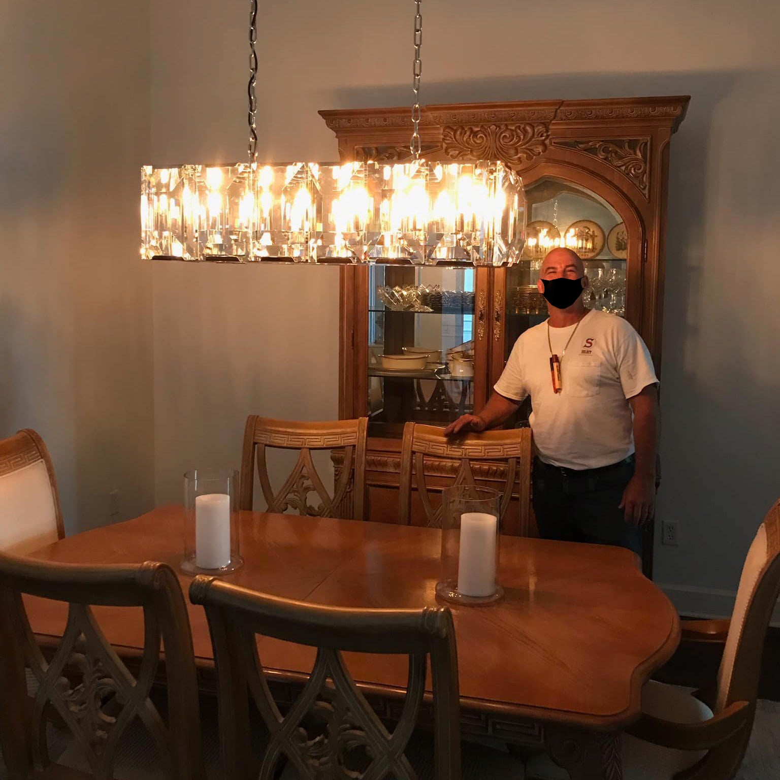 42 Inch Crystal Rectangular Chandelier - Harlow