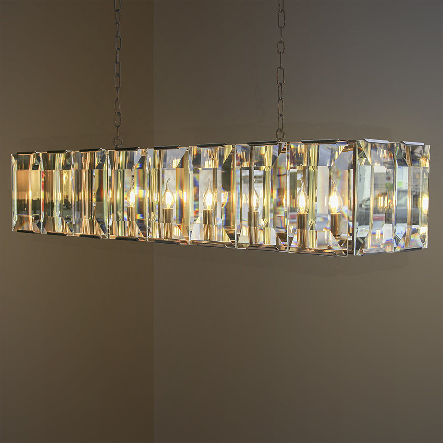 54 Inch Crystal Rectangular Chandelier - Harlow