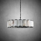43 Inch Alabaster Round Chandelier - Harlow
