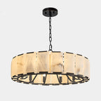 43 Inch Alabaster Round Chandelier - Harlow