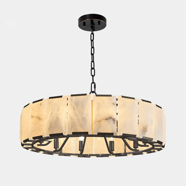 43 Inch Alabaster Round Chandelier - Harlow