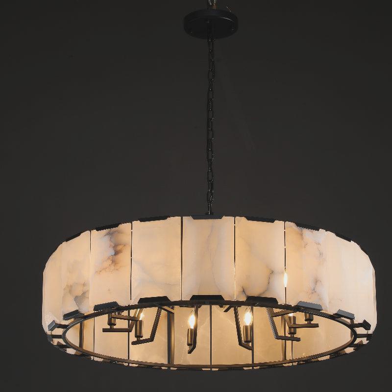 43 Inch Alabaster Round Chandelier - Harlow