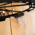 43 Inch Alabaster Round Chandelier - Harlow