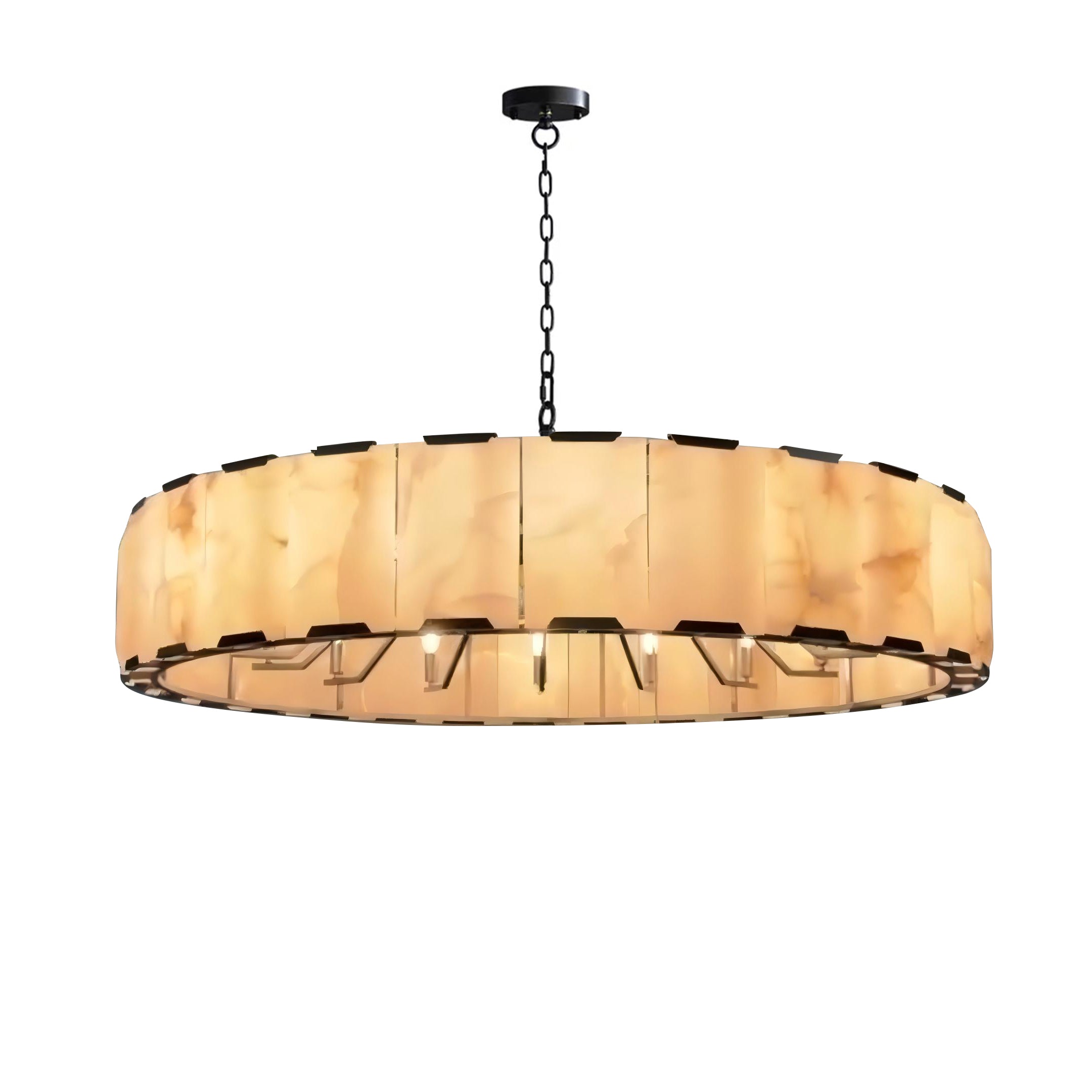 60 Inch Alabaster Round Chandelier - Harlow