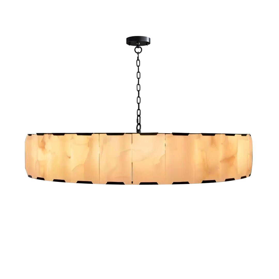 60 Inch Alabaster Round Chandelier - Harlow