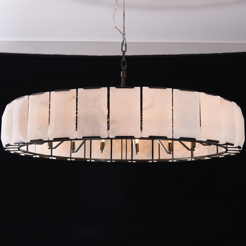 60 Inch Alabaster Round Chandelier - Harlow
