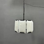 19 Inch Alabaster Round Chandelier - Harlow