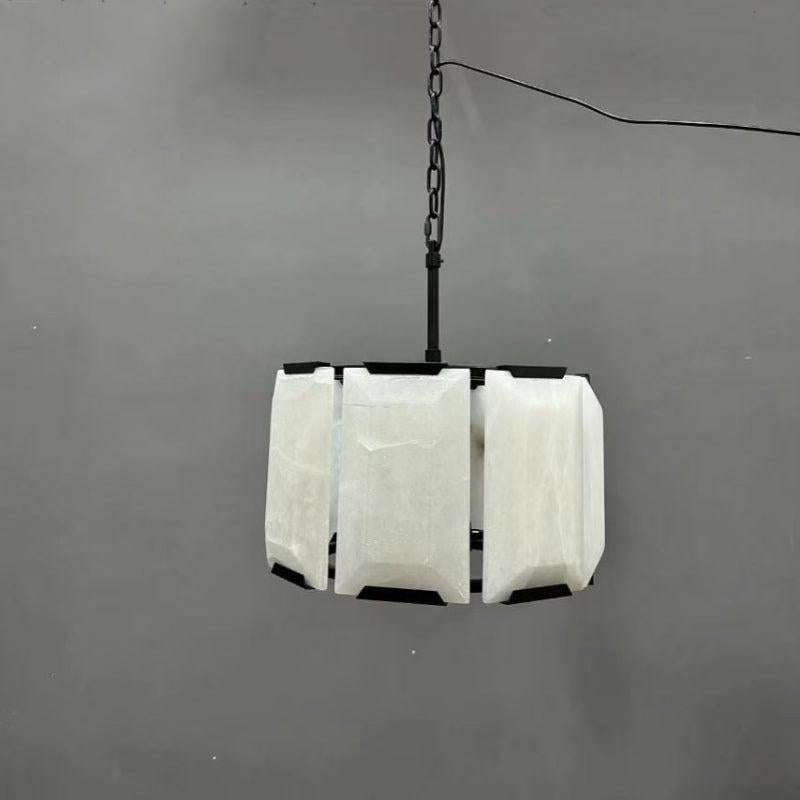 19 Inch Alabaster Round Chandelier - Harlow