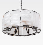24 Inch Alabaster Round Chandelier - Harlow